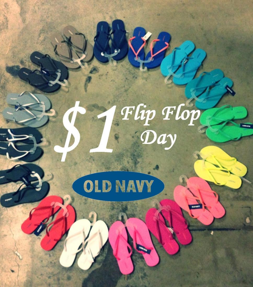 old navy 1 dollar flip flop sale